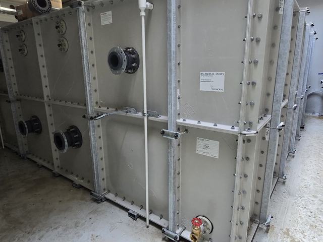Long tank in a basement