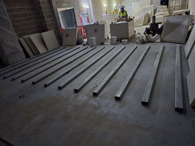 Build in progress: bearers and panels