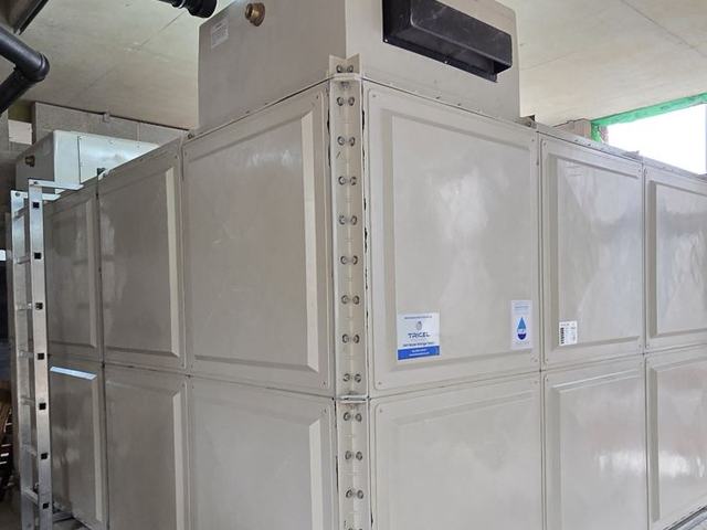 Tall tank with pipework
